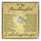 Granddaughter Gift To My Granddaughter Necklace from Grandpa Grandma Grandparents for Graduation Christmas Birthday Love Knot Pendant