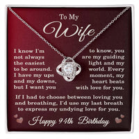 Load image into Gallery viewer, 94th Birthday Gifts for Wife - To My Wife Necklace
