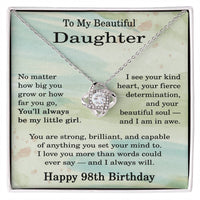 Load image into Gallery viewer, 98th Birthday Gifts for Daughter - To My Daughter Necklace
