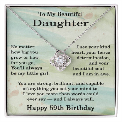 59th Birthday Gifts for Daughter - 59th Birthday Necklace for Daughter - Birthday Gift Ideas for 59 Year Old Daughter