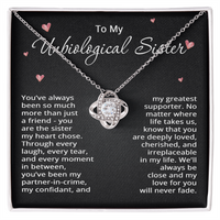 Load image into Gallery viewer, To My Unbiological Sister Necklace for Women Best Friend Gifts for Christmas Bestie Birthday Step Sister Gift for Her Bonus Sister Friendship BFF Sister-in-Law Gift
