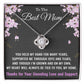 To My Mom Necklace from Daughter or Son – Mother’s Day, Birthday, or Christmas Gift – Love Knot Pendant with Thank You for Your Unending Love and Support