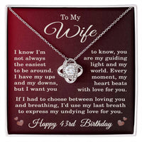 Load image into Gallery viewer, 43rd Birthday Gifts for Wife - To My Wife Necklace
