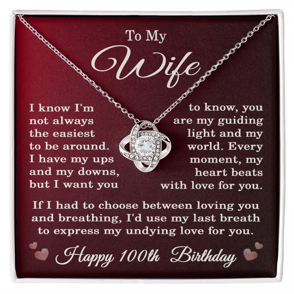 100th Birthday Gifts for Wife Happy 100th Birthday Necklace Jewelry 100 Years Old Birthday Gift