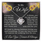 To My Wife Necklace from Husband with Flowers