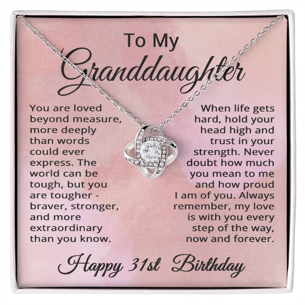 31st Birthday Gifts for Granddaughter Happy 31st Birthday Necklace Jewelry 31 Years Old Birthday Gift