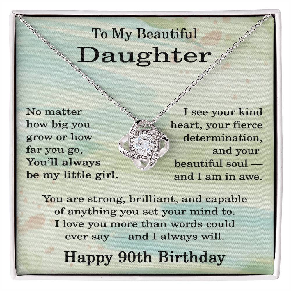 90th Birthday Gifts for Daughter - 90th Birthday Necklace for Daughter - Birthday Gift Ideas for 90 Year Old Daughter