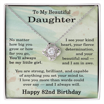 82nd Birthday Gifts for Daughter - 82nd Birthday Necklace for Daughter - Birthday Gift Ideas for 82 Year Old Daughter