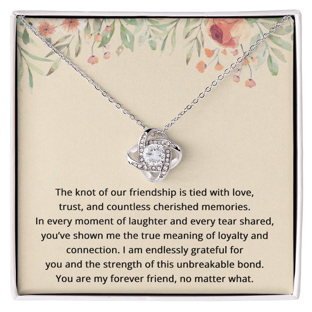 Best Friend Birthday Gifts for Her Best Friend Necklace Friendship Jewelry The Knot Of Jewelry Bestie Christmas Gift BFF