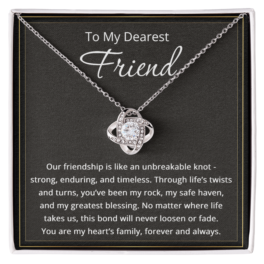 To My Friend Necklace for Women Friendship Necklace The Knot Of Bestie Jewelry BFF Gift Love Knot Pendant