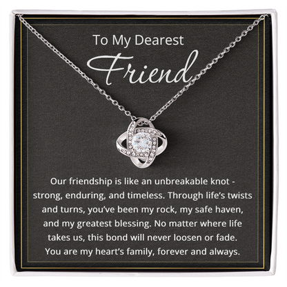 To My Friend Necklace for Women Friendship Necklace The Knot Of Bestie Jewelry BFF Gift Love Knot Pendant