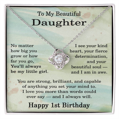 1st Birthday Gifts for Daughter - 1st Birthday Necklace for Daughter - Birthday Gift Ideas for 1 Year Old Daughter