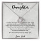 To My Daughter Necklace from from Dad Promise Necklace from Dad I Promise to Always Stand By You Daughter Christmas Gift Birthday Love Knot Pendant