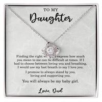 Load image into Gallery viewer, To My Daughter Necklace from Dad - Daughter Promise Necklace from Dad - I Promise to Always Stand By You ShineOn Fulfillment
