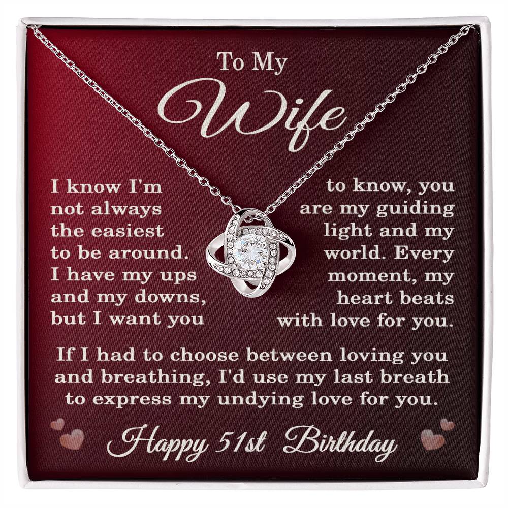 51st Birthday Gifts for Wife Happy 51st Birthday Necklace Jewelry 51 Years Old Birthday Gift