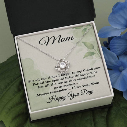 Happy You Day Gifts for Mom - Happy Birthday Necklace for Mom - Happy Birthday Jewelry for Mothers