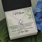 I Love You Mom Necklace with Message Card – Sentimental Love Knot Gift for Mother