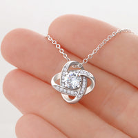 Load image into Gallery viewer, To Mom Necklace with Message Card, Sentimental Love Knot “Heart of Our Home” Gift for Mom
