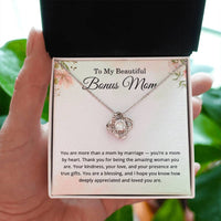 Load image into Gallery viewer, To My Beautiful Bonus Mom Necklace, Bonus Mom Gift from Daughter, Stepmom Mothers Day Jewelry
