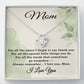 Love Knot Necklace for Mom - I Love You Necklace for Mom - I Love You Jewelry for Mothers