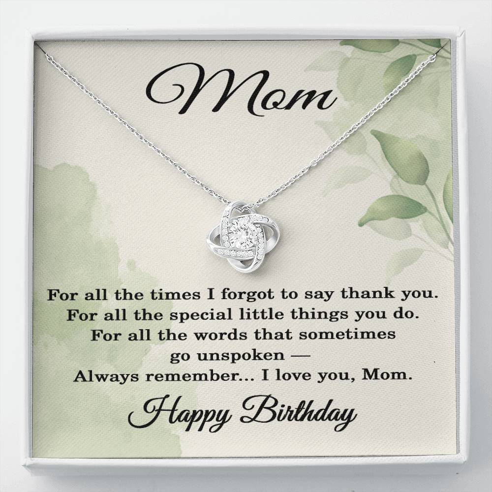 Birthday Gift Ideas for Mom - Happy Birthday Necklace for Mom - Happy Birthday Jewelry for Mothers