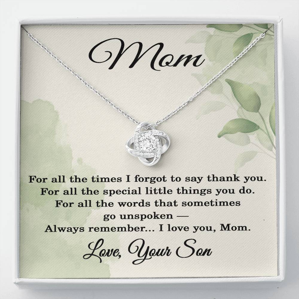 Mom Necklace from Son - Mom Birthday Gift from Son - Jewelry for Mothers from Son