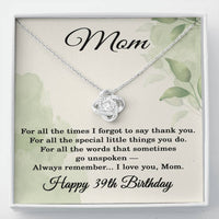 Load image into Gallery viewer, 39th Birthday Gifts for Mom - Mom Necklace for Women
