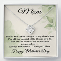 Load image into Gallery viewer, Mother's Day Love Knot Necklace for Mom – Heartfelt Thank You Gift for Mom with Message Card
