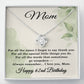 62nd Birthday Gifts for Mom - 62nd Birthday Necklace for Mom - Happy 62nd Birthday Jewelry for Mothers