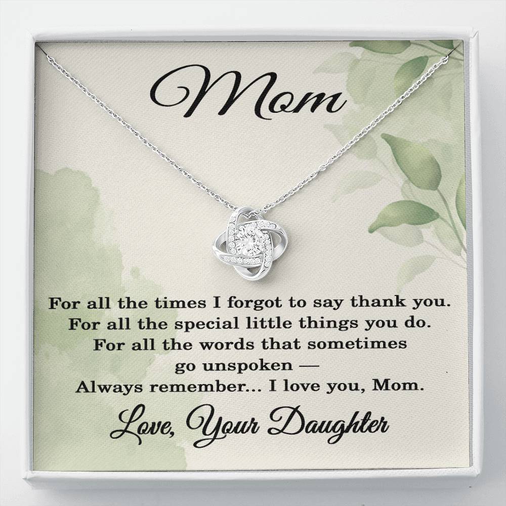 Mom Necklace from Daughter - Mom Birthday Gift from Daughter - Jewelry for Mothers from Daughter