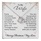 Christmas Gift for Wife from Husband Jewelry To My Wife Necklace Romantic Forever Love Blessings Gift For Her Love Knot Pendant