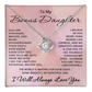 Bonus Daughter Necklace – Birthday or Christmas Gift from Stepmom or Stepdad – Stepdaughter or Step-daughter Jewelry