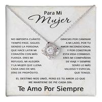 Load image into Gallery viewer, Regalo para mujer cumpleaños, Regalo De Aniversario en español - Collar Love Knot
