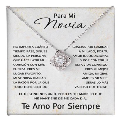 Regalo Para Novia Cumpleaños, Regalo De Aniversario Romántico en Español - Collar Love Knot
