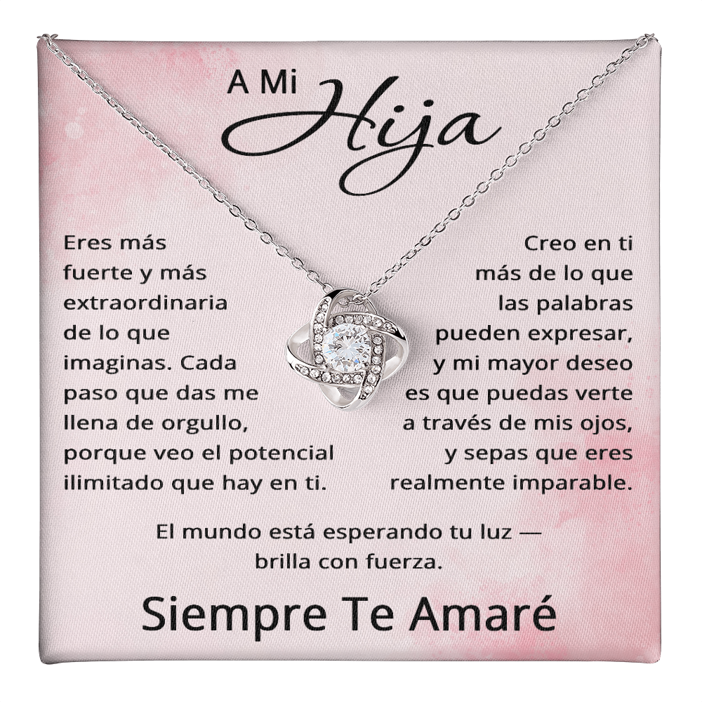 A Mi Hija Collar - A Mi Hija Necklace - Regalo Para Mi Hija En Español - Gift for My Daughter in Spanish