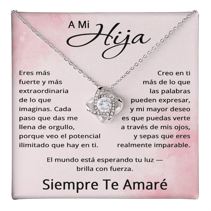 A Mi Hija Collar - A Mi Hija Necklace - Regalo Para Mi Hija En Español - Gift for My Daughter in Spanish