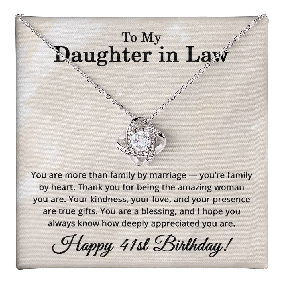 41st Birthday Gifts for Daughter in Law - To My Daughter in Law Necklace