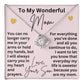 To My Mom Necklace from Son – Love Knot Pendant for Christmas, Valentine’s Day, or Mother’s Day – I Will Always Carry You in My Heart and Prayers