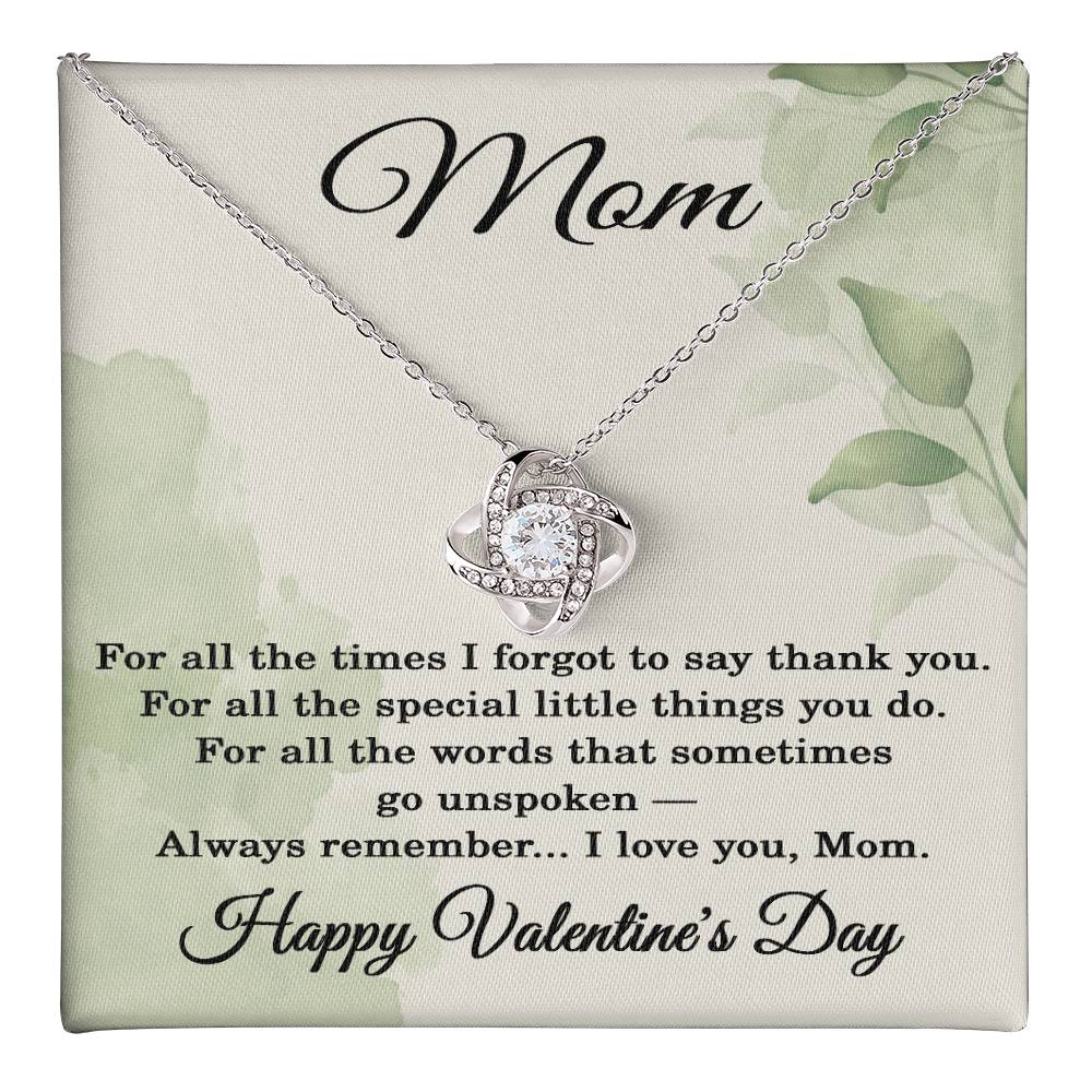 Happy Valentines Day Necklace for Mom - Happy Valentine's Day Jewelry for Mothers