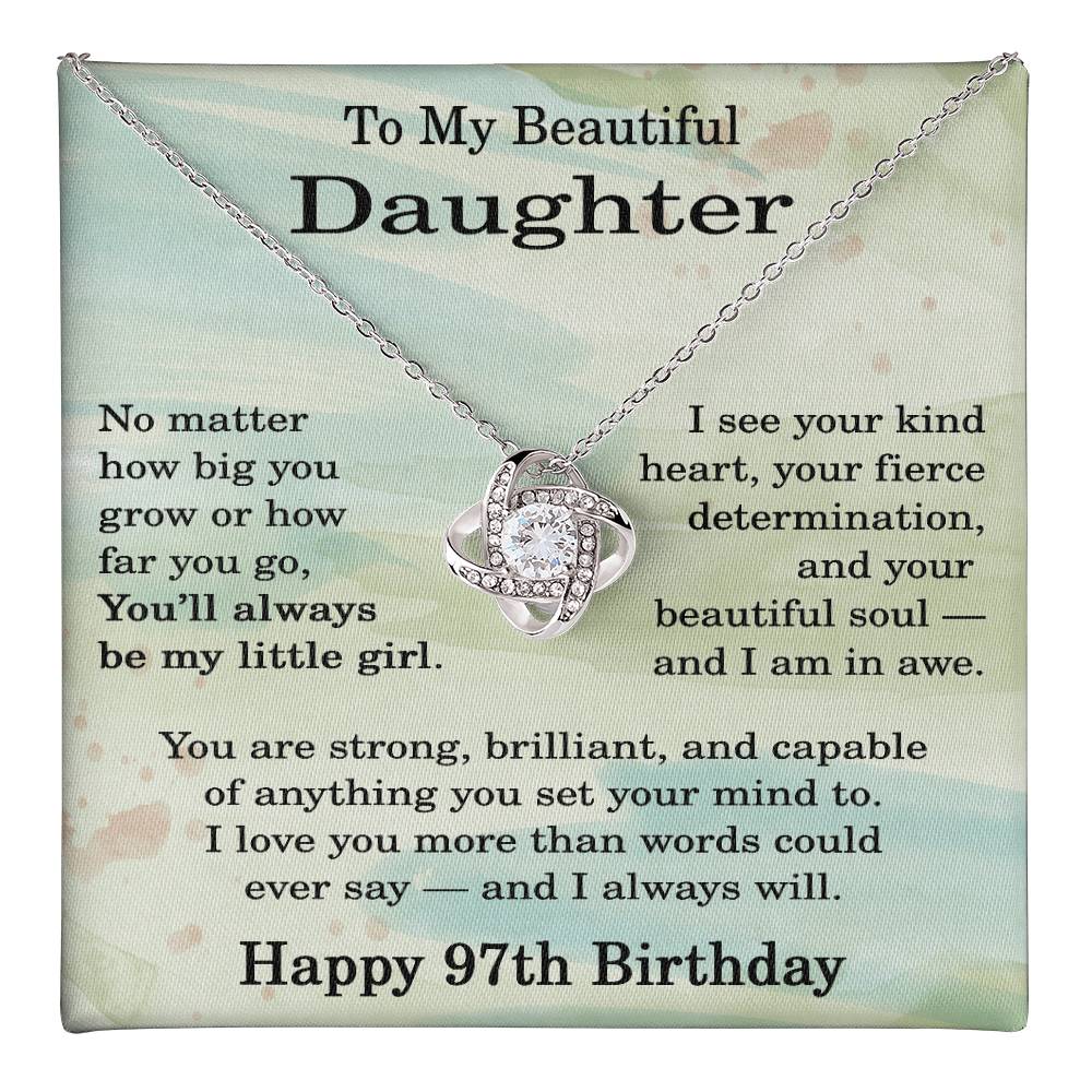 97th Birthday Gifts for Daughter - 97th Birthday Necklace for Daughter - Birthday Gift Ideas for 97 Year Old Daughter