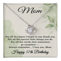 Load image into Gallery viewer, 57th Birthday Gifts for Mom - Mom Necklace for Women
