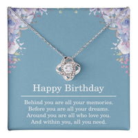 Load image into Gallery viewer, Birthday Necklace for Women - Love Knot Necklace for Best Friend
