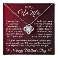 Load image into Gallery viewer, To My Wife Mother’s Day Necklace with Message Card – Romantic Pendant Gift for Wife
