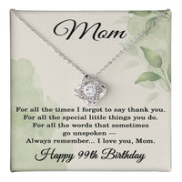 Load image into Gallery viewer, 99th Birthday Gifts for Mom - Mom Necklace from Daughter
