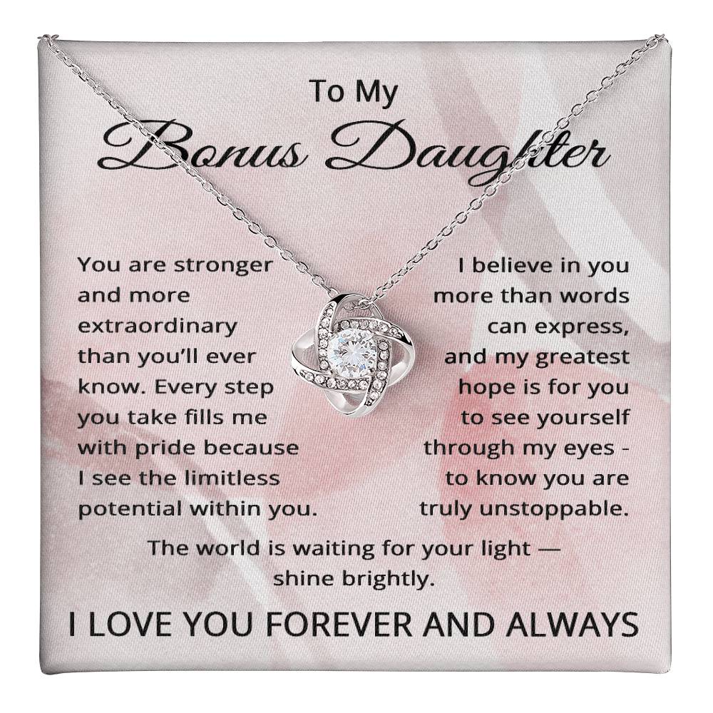 To My Bonus Daughter Necklace