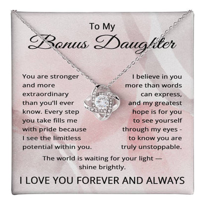 To My Bonus Daughter Necklace