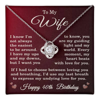 Load image into Gallery viewer, 40th Birthday Gifts for Wife - To My Wife Necklace
