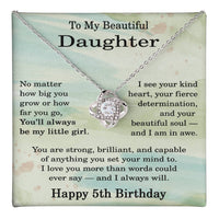 Load image into Gallery viewer, 5th Birthday Gifts for Daughter - To My Daughter Necklace

