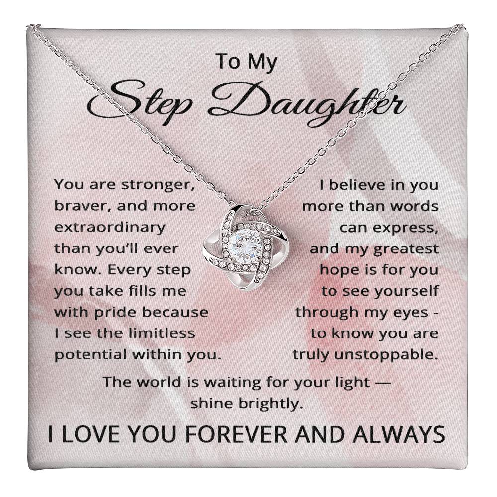 To My Step Daughter Necklace - Stepdaughter Gifts from Stepdad - Step Daughter Gifts from Stepmom