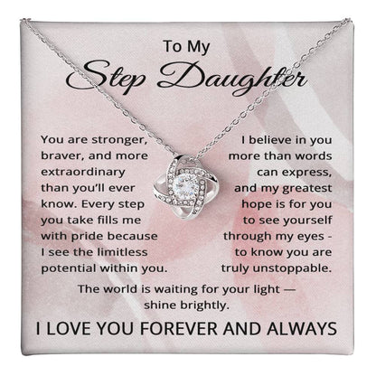 To My Step Daughter Necklace - Stepdaughter Gifts from Stepdad - Step Daughter Gifts from Stepmom